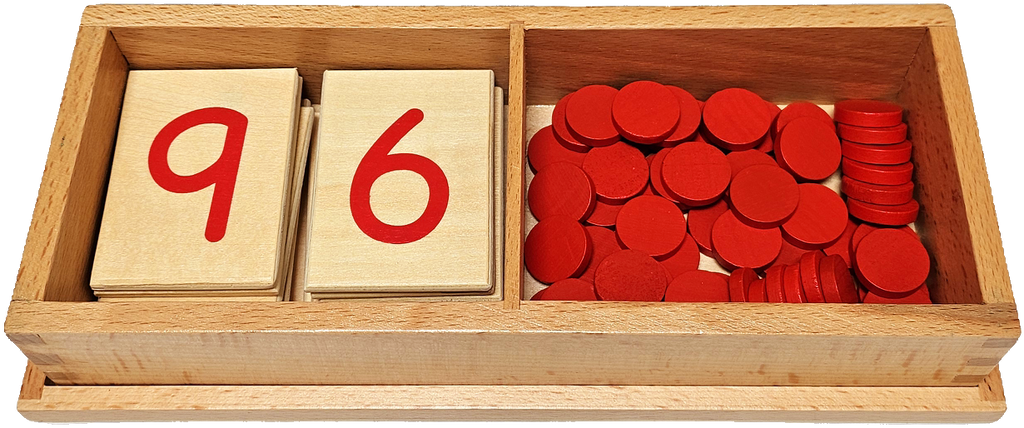 Number Cards and Counters Red