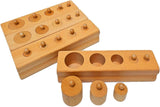 (M) Premium Medium Knobbed Cylinder Blocks Set of 4