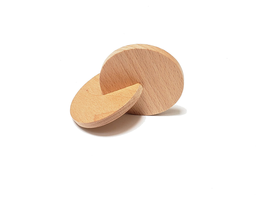 Natural Baby Finger Grasping Toy - Interlocking Discs (glued)
