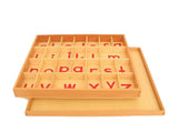 PinkMontesori Box for Lowercase Small Movable Alphabets (Box Only) - Pink Montessori Montessori Material for sale @ pinkmontessori.com - 2