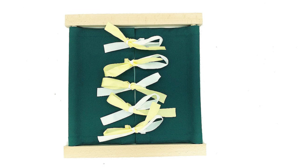 PinkMontesori Premium Ribbon Tying Dressing Frame - Pink Montessori Montessori Material for sale @ pinkmontessori.com