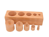 Premium Medium Knobbed Cylinder Blocks Set of 4