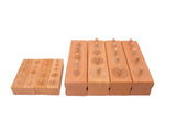 Premium Medium Knobbed Cylinder Blocks Set of 4