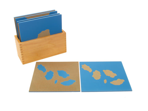 PinkMontesori Land Form Sandpaper Boards - Pink Montessori Montessori Material for sale @ pinkmontessori.com - 1