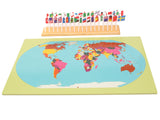 PinkMontesori World Map, Flags and a Stand - Pink Montessori Montessori Material for sale @ pinkmontessori.com - 1