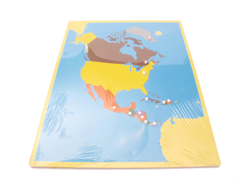 PinkMontesori Puzzle Map of North America - Pink Montessori Montessori Material for sale @ pinkmontessori.com