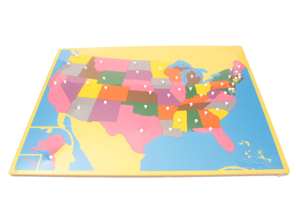 PinkMontesori Puzzle Map  USA - Pink Montessori Montessori Material for sale @ pinkmontessori.com
