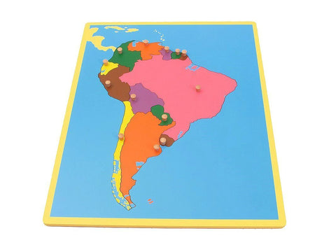 PinkMontesori Small  Board Map of South America - Pink Montessori Montessori Material for sale @ pinkmontessori.com