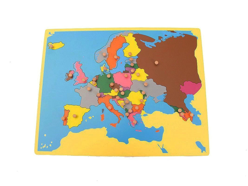 PinkMontesori Small Board Map of Europe - Pink Montessori Montessori Material for sale @ pinkmontessori.com