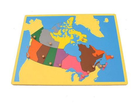 PinkMontesori Small Board Map of Canada - Pink Montessori Montessori Material for sale @ pinkmontessori.com