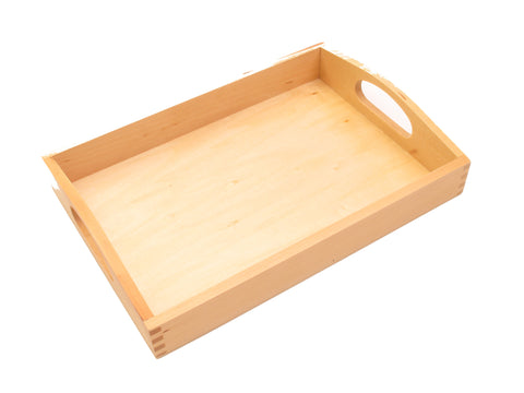 PinkMontesori Medium Tray with Handle - Pink Montessori Montessori Material for sale @ pinkmontessori.com