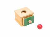 PinkMontesori Imbucare Box with Ball - Pink Montessori Montessori Material for sale @ pinkmontessori.com - 1