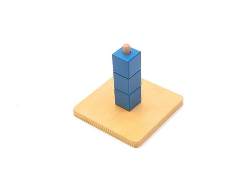 PinkMontesori Cubes on Vertical Dowel - Pink Montessori Montessori Material for sale @ pinkmontessori.com - 1