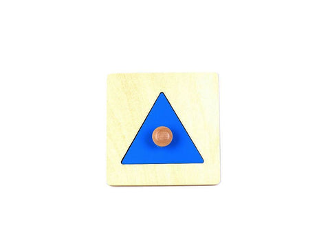 PinkMontesori Triangle Puzzle with Large Knob - Pink Montessori Montessori Material for sale @ pinkmontessori.com - 1