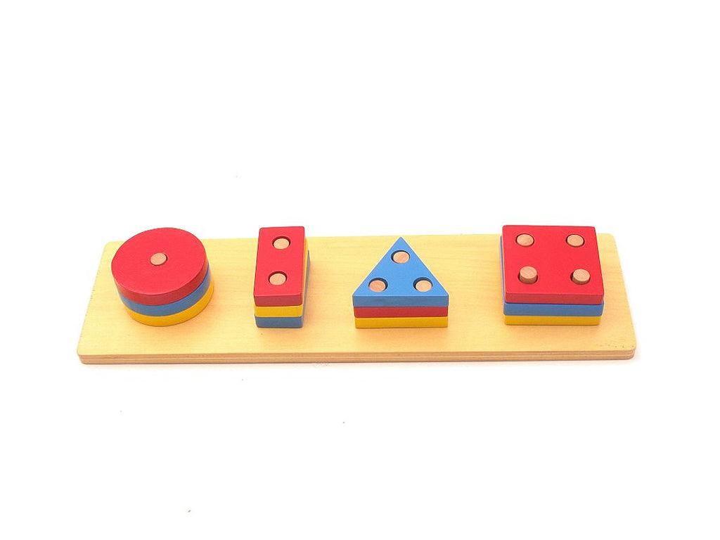 PinkMontesori Circle, Rectangle, Triangle, Square Blocks - Pink Montessori Montessori Material for sale @ pinkmontessori.com - 1