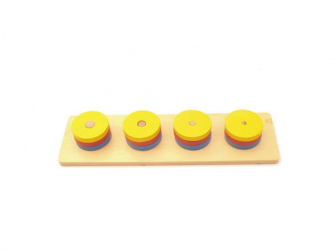 PinkMontesori Four Circular Blocks - Pink Montessori Montessori Material for sale @ pinkmontessori.com - 1