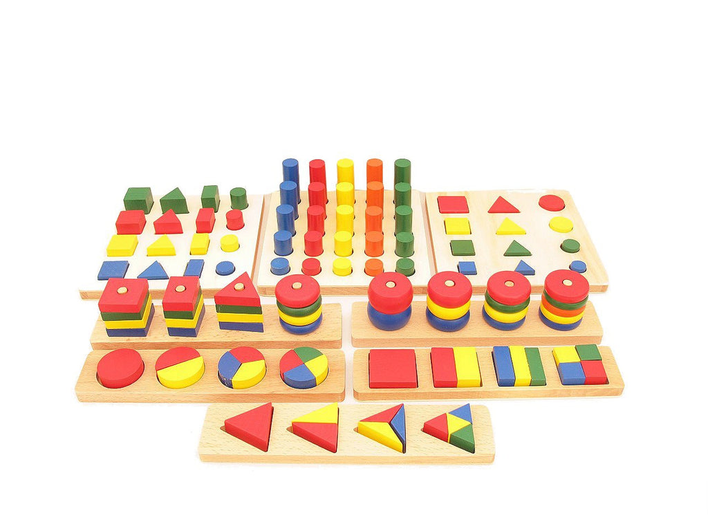 Building Block Set Natural Wood Toy, Montessori Toy, Educational