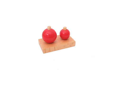 Large and Small Balls on Peg Board