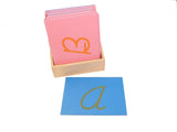 PinkMontesori Sandpaper Letters Capital Case Cursive - Pink Montessori Montessori Material for sale @ pinkmontessori.com - 2