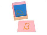 PinkMontesori Sandpaper Letters Capital Case Cursive - Pink Montessori Montessori Material for sale @ pinkmontessori.com - 3
