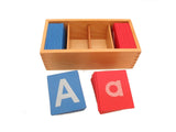 PinkMontesori Little Red and Blue Sandpaper Letters in Boxes - Pink Montessori Montessori Material for sale @ pinkmontessori.com - 1