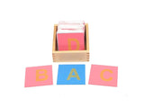PinkMontesori Sandpaper Capital Letters on Reduced Board - Pink Montessori Montessori Material for sale @ pinkmontessori.com - 3