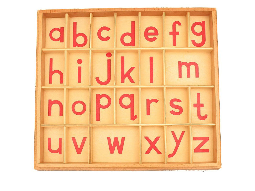PinkMontesori Box for Lowercase Small Movable Alphabets (Box Only) - Pink Montessori Montessori Material for sale @ pinkmontessori.com - 1