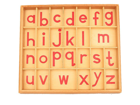 PinkMontesori Box for Lowercase Small Movable Alphabets (Box Only) - Pink Montessori Montessori Material for sale @ pinkmontessori.com - 1