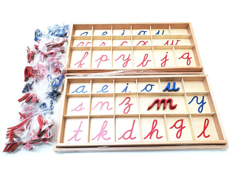 Small Movable Alphabets (Cursive) with Box