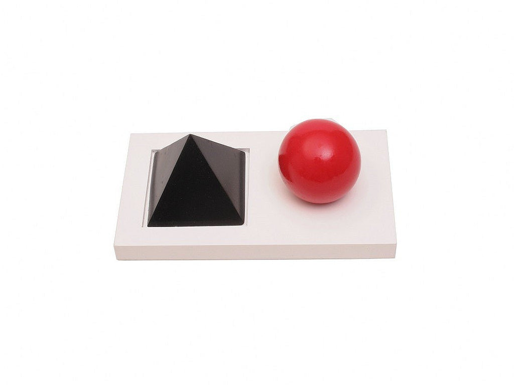 PinkMontesori Noun & Verb Introduction Solids with Tray - Pink Montessori Montessori Material for sale @ pinkmontessori.com