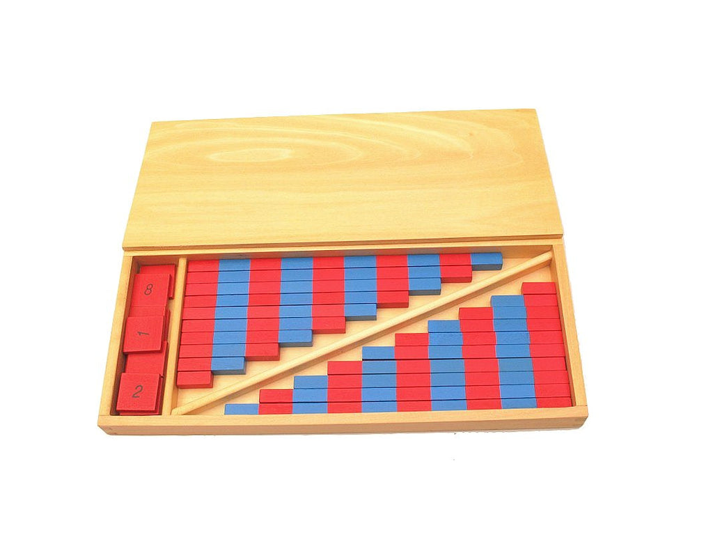 PinkMontesori Small Numerical Rods with Number Tiles - Pink Montessori Montessori Material for sale @ pinkmontessori.com - 1