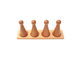 PinkMontesori Large Wooden Fraction Skittles with Stand - Pink Montessori Montessori Material for sale @ pinkmontessori.com - 1