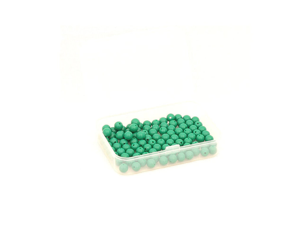 100 Green Beads in Box