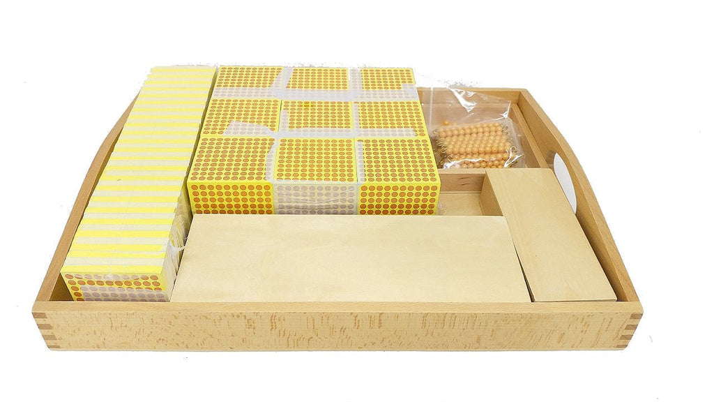 PinkMontesori Decimal System Combination Tray - Bead Materials with Number Cards - Pink Montessori Montessori Material for sale @ pinkmontessori.com - 1