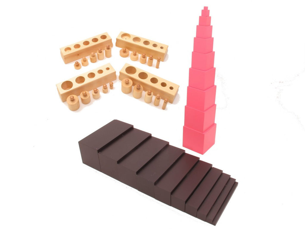 PinkMontesori Sensorial Package 1 - Family Set - Pink Montessori Montessori Material for sale @ pinkmontessori.com