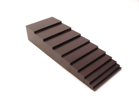 PinkMontesori Brown Stairs - PREMIUM - Pink Montessori Montessori Material for sale @ pinkmontessori.com