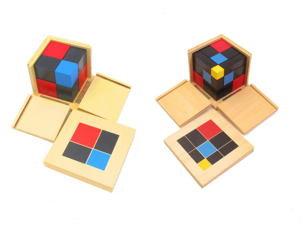 PinkMontesori Sensorial Package 3 - Trinomial Cube & Binomial Cube Package - Pink Montessori Montessori Material for sale @ pinkmontessori.com