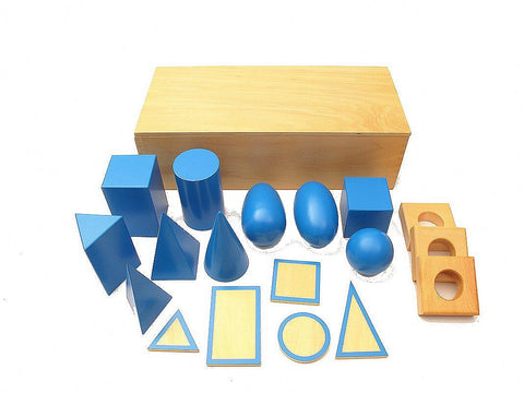 Blue Geometric Solids with Box Set