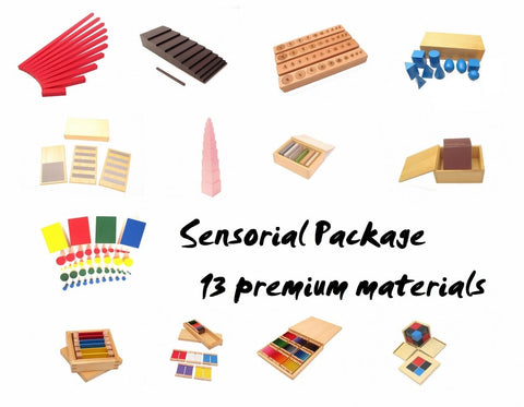 Premium Classroom Sensorial  Package 1 - (13  Montessori materials)