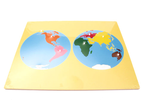 PinkMontesori Puzzle Map of World Parts - Pink Montessori Montessori Material for sale @ pinkmontessori.com
