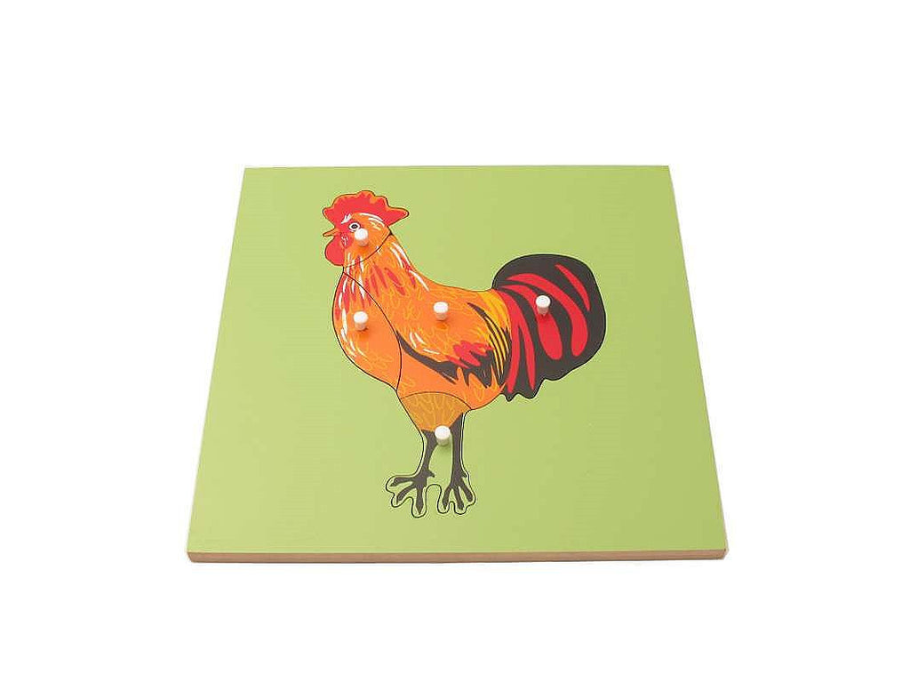 PinkMontesori Rooster Puzzle - Pink Montessori Montessori Material for sale @ pinkmontessori.com - 1