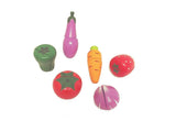 Wooden Kitchen Play Food Set with Knife -Fresh Vegetable/Fruit